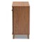 Baxton Studio Coolidge Walnut Finished 4-Shelf Wood Shoe Storage Cabinet 156-9387 - alternate 4
